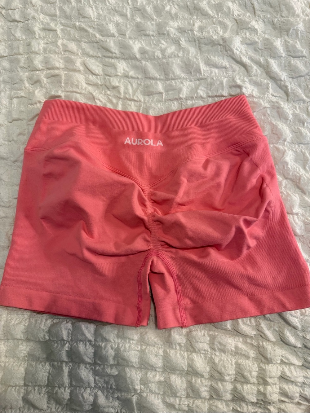 Aurola Women's Coral Seamless Athletic Shorts